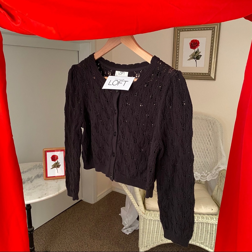 Ann Taylor Loft knit black sweater